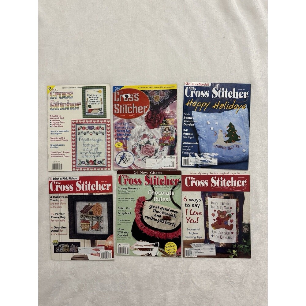 Vintage The Cross Stitcher Magazine Lot of 6 Issues 1991 2005 2006 Pattern